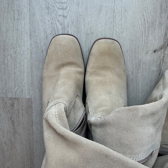 Vince Camuto Eyana Wide Calf Over The Knee Boots - Size 7 - Taupe - Picture 6 of 7